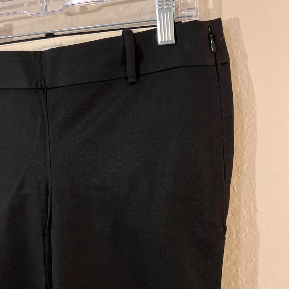 NEW J by J.Crew Black Ankle Side Zip Cotton Stretch Cropped Dress Pants 6